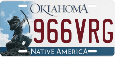 OK license plate 966VRG