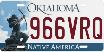 OK license plate 966VRQ