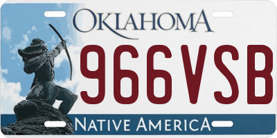 OK license plate 966VSB