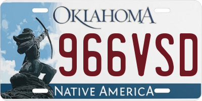 OK license plate 966VSD