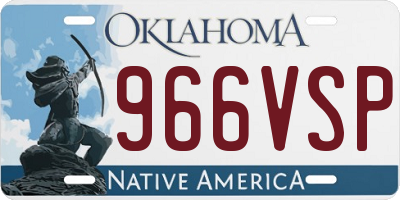 OK license plate 966VSP