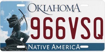 OK license plate 966VSQ