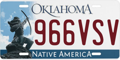 OK license plate 966VSV