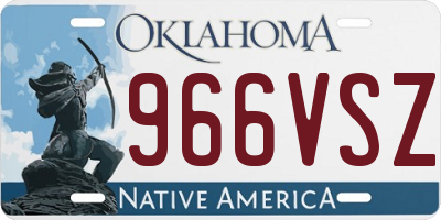 OK license plate 966VSZ