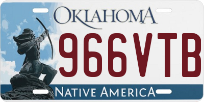 OK license plate 966VTB