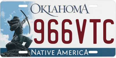 OK license plate 966VTC