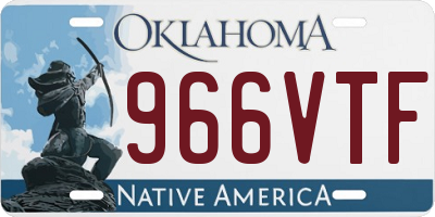 OK license plate 966VTF