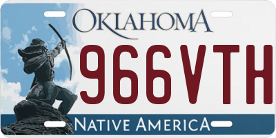 OK license plate 966VTH