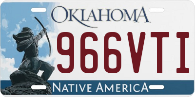 OK license plate 966VTI