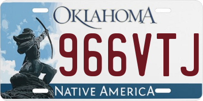 OK license plate 966VTJ