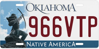OK license plate 966VTP
