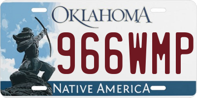 OK license plate 966WMP
