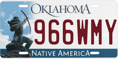 OK license plate 966WMY