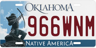OK license plate 966WNM