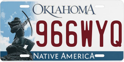 OK license plate 966WYQ