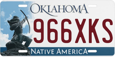 OK license plate 966XKS