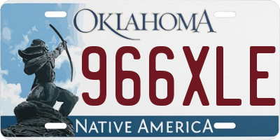 OK license plate 966XLE