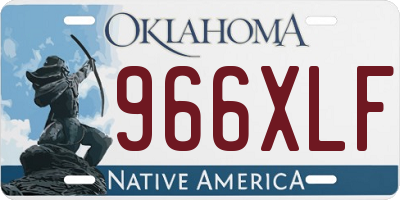 OK license plate 966XLF