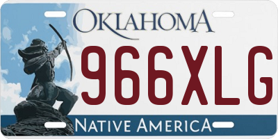 OK license plate 966XLG