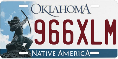 OK license plate 966XLM