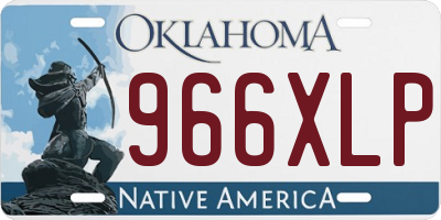 OK license plate 966XLP