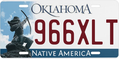 OK license plate 966XLT