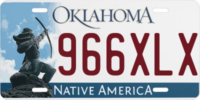 OK license plate 966XLX