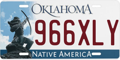 OK license plate 966XLY