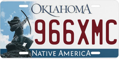 OK license plate 966XMC