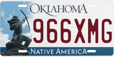 OK license plate 966XMG
