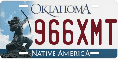 OK license plate 966XMT