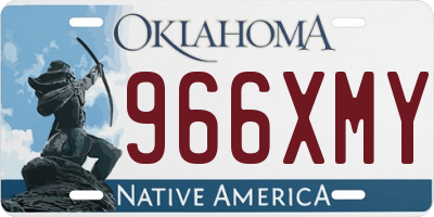 OK license plate 966XMY