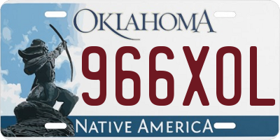 OK license plate 966XOL
