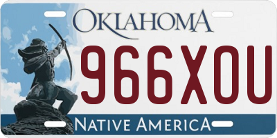 OK license plate 966XOU