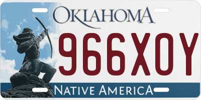 OK license plate 966XOY