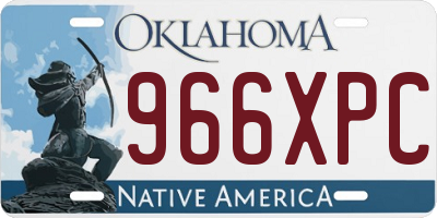 OK license plate 966XPC