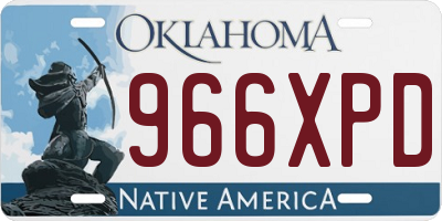 OK license plate 966XPD
