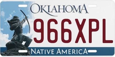 OK license plate 966XPL