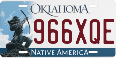 OK license plate 966XQE