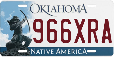 OK license plate 966XRA