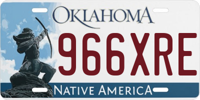 OK license plate 966XRE