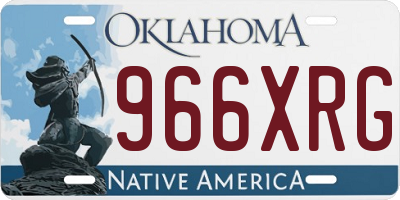 OK license plate 966XRG