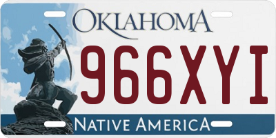 OK license plate 966XYI