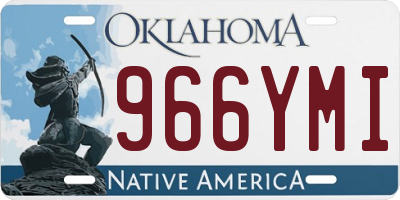 OK license plate 966YMI