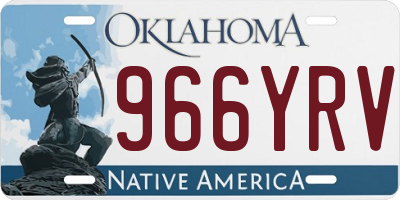 OK license plate 966YRV