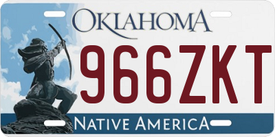 OK license plate 966ZKT