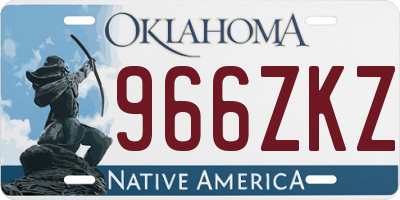 OK license plate 966ZKZ