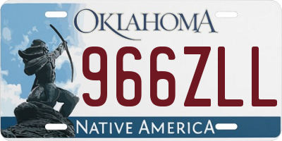 OK license plate 966ZLL