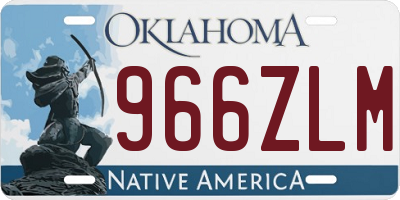 OK license plate 966ZLM