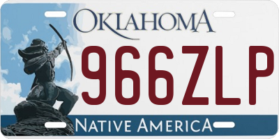 OK license plate 966ZLP